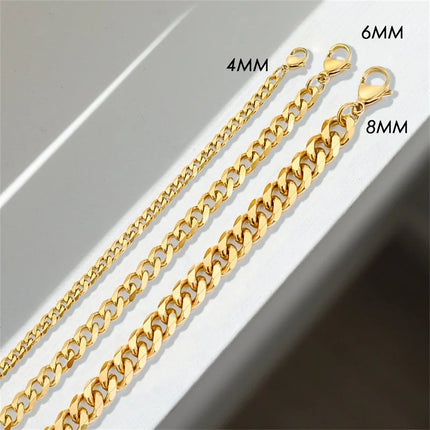 SUNIBI Classic Snake Chain Bracelets for Women Trend  Fashion Stainless Steel Cuban Chain Bracelet Trendy Woman Gifts Jewelry