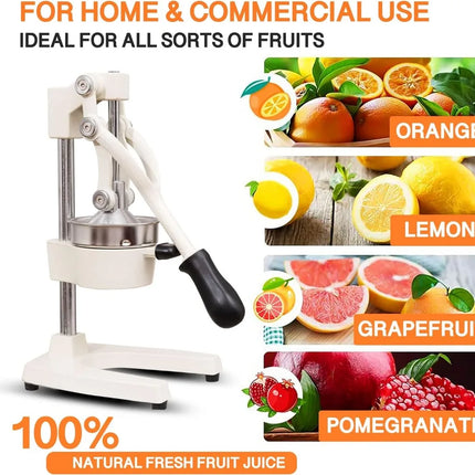 Commercial Heavy Duty Cast Iron Hand Press Manual Orange Citrus Lemon Lime Grapefruit Pomegranate Fruit Juice Squeezer Machine