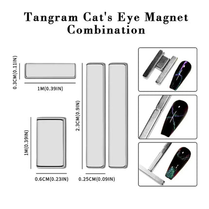 Magnet Stick Wand Set For 3D Magnetic Cat Eye Gel, Magic Nail Art Manicure Tool, UV Gel Magnet Stick Manicure Nail Art Tools