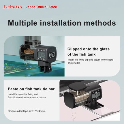 Jebao Jecod New Aquarium Fish Tank Feeder Intelligent Automatic Feeder Digital Timing Wifi Wireless Remote Control Fish Feeding