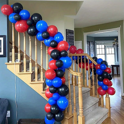 95Pcs/Set Red Black Blue  Latex Balloon Chain Kids Boys Gifts Birthday Party Decorations