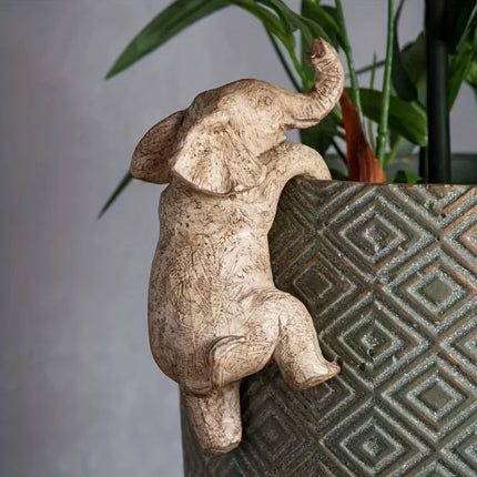 1pc Elephant Hanging Flower Pot - Charming Balcony & Garden Decor, Adorable Animal Sculpture, Ideal Gift for Elephant Lovers