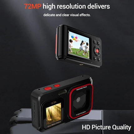 Digital Video Record Camera 72MP Photography Vlogging Camera With Dual Screen 2.5K HD Video Camera For Travel Home Office