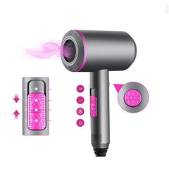 2000W Professional Hair Dryers Salon Strong Powerful Hot And Cold Wind Negative Ion Hammer Blower With Diffuser Nozzles Fast Dry