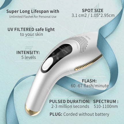 DEESS GP590 PLUS Unlimited Flashes Laser Epilator Permanent Painless Cool IPL Hair Removal Machine 0.9s With 3 Lenses(HR+AC+SR)