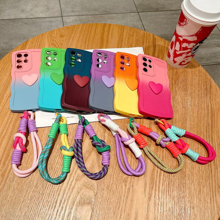 Phone Strap Phone Lanyard Luxury Gradient Color Silicone For Case For Samsung Galaxy S24 S23 Ultra S23 S24 Plus