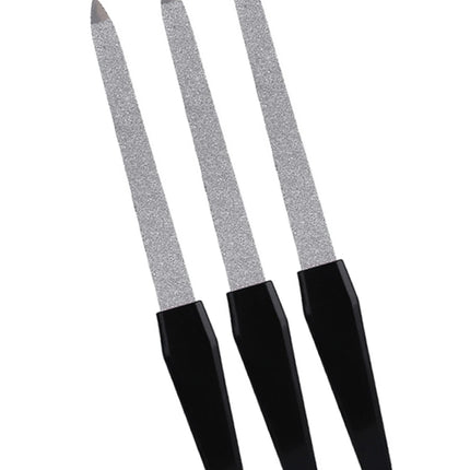 3-Piece Professional Double-Sided Nail Files - Perfect for Home & Salon Manicure & Pedicure!