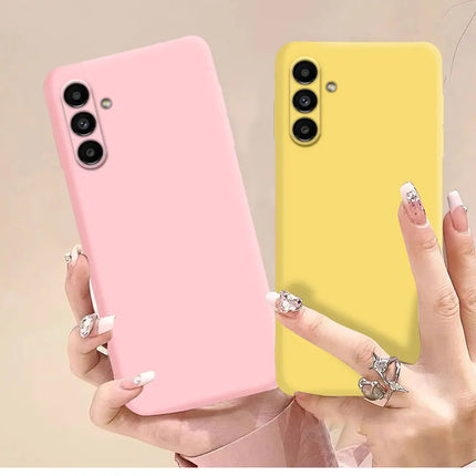 Original Solid Silicone Phone Case For Samsung Galaxy A55 A35 A25 A15 A05 A05S A04 A04S A04E A14 A24 A34 A54 5G Cover Cases