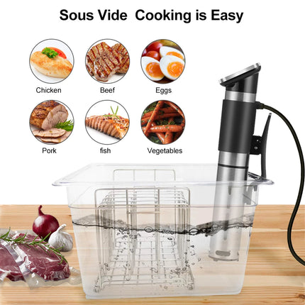 Stainless Steel Sous Vide Rack and 11L Sous Vide Cooker Containers Detachable Dividers Separator for Immersion Circulators