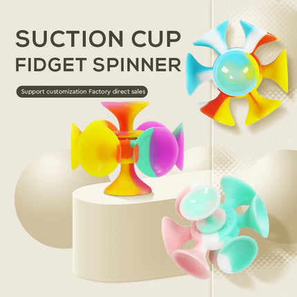 Children's puzzle-relieving toy suction cup fidget spinner