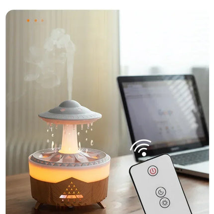 Rain Cloud Night Light humidifier with raining water drop sound and 7 color led light essential oil diffuser aromatherapy