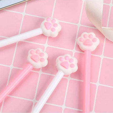 Kawaii Cat Paw Soft Slicone Gel Pen Rollerball Pen School Office Supply Student Stationery 0.5mm Black Ink Escolar Papelaria