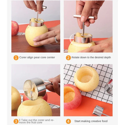 Apple Pear Core Coring Cutter Stainless Steel Fruit Core Pitter Remover Separator for Kitchen Accessories Gadgets