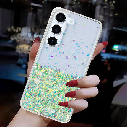 Night Glowing Glitter Phone Case For Samsung Galaxy S23 S24 Ultra S23 S24 Plus A54 A34 A25 A15 A35 A55 5G Anti Drop Back Cover