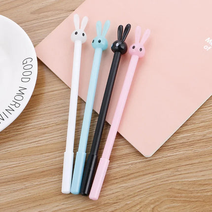 4 Pcs/Set Cute Bunny Pens Kawaii 0.5mm Ink Cartoon Creative Gel Pen Gifts School Office Supplies Writing Tools Stationery