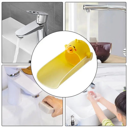 Animal Shaped Silicone Tap Extender Child Hand Washing Water Assistant Faucet Extended for Kitchen Bathroom Kindergarten