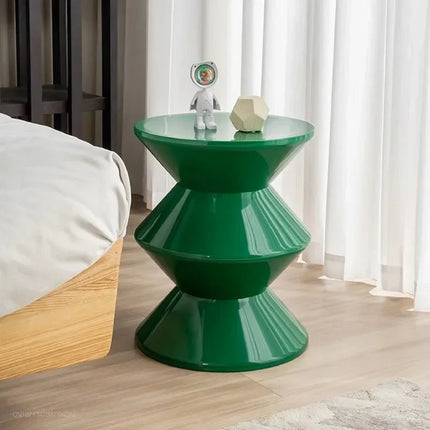 Plastic Coffee Table - Modern Side End Table for Living Room, Sofa, Hallway, Balcony - Durable Plastic Nightstand Foot stool