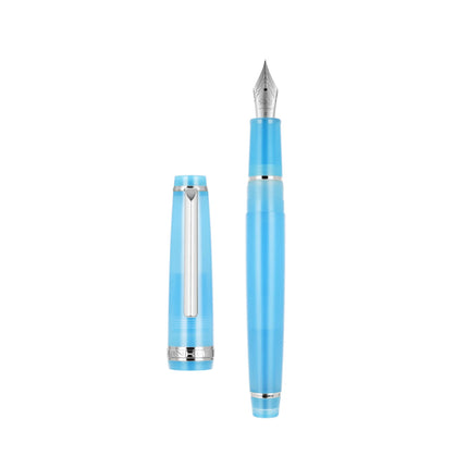 sky blue Jinhao 82 Fresh Color Fountain Pen Silver clip Acrylic Barrel Fine Nib for Writing Calligraphy Office school supplies