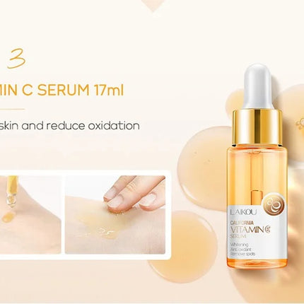 LAIKOU Vitamin C Face Care Cream Set 5pcs/set Deep Cleansing Moisturizing Remove Dark Spots Brightening Korean Skin Care