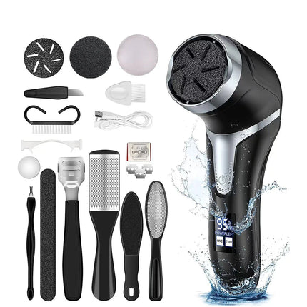 NEW Rechargeable Electric Foot File Callus Remover Professional Pedicure Machine Foot Heel Dead Skin Polisher 3 Heads 2 Speed