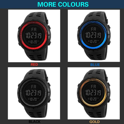 Men's Watch Sports Digital Watches for Man Big Dial Luminous Waterproof Alarm Clock Multifunction Military Electronic Wristwatch