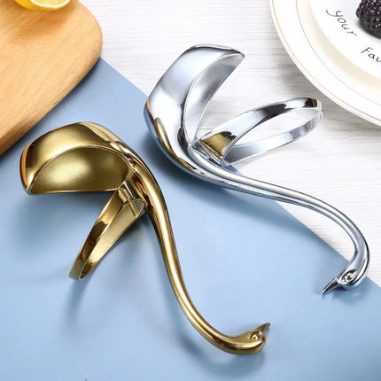 European Swan Tableware Holder Stainless Steel Spoon and Fork Base Elegant Utensil Stand Home Decor and Kitchen Organization