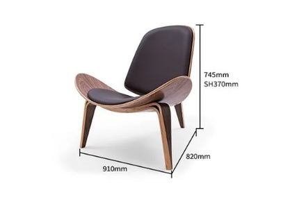 K-STAR Three-Legged Chair Ash Plywood Fabric Upholstery Living Room Furniture Modern Lounge Chair New 2024 HOT Drop Shopping