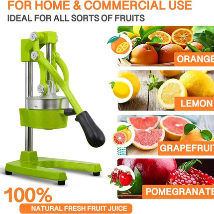 Commercial Heavy Duty Cast Iron Hand Press Manual Orange Citrus Lemon Lime Grapefruit Pomegranate Fruit Juice Squeezer Machine