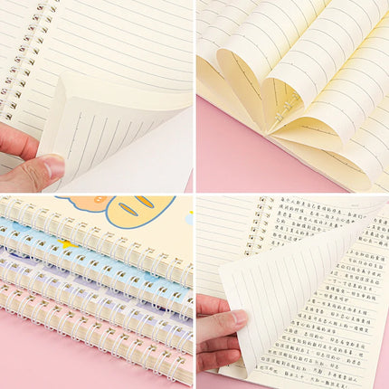 A5 1Pcs Binder Spiral Coil Book Cute Cartoon 60Sheet Thicken Notepad Notebook Student Learning Korean Stationery School Supplies