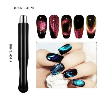 Magnet Stick Wand Set For 3D Magnetic Cat Eye Gel, Magic Nail Art Manicure Tool, UV Gel Magnet Stick Manicure Nail Art Tools