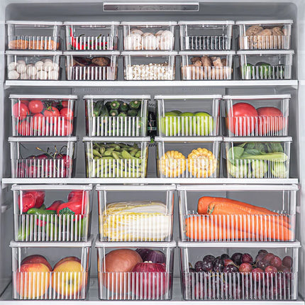 Refrigerator Storage Box Timing Fresh Fridge Organizer Vegetable Fruit Baskets Food Storage Containers Pantry Kitchen Organizer