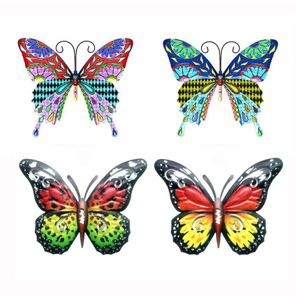 Butterfly Lizard Metal Animal Wall Decor Art Craft Sculpture Hang Indoor Outdoor for Home Garden Office Landscape Decoration