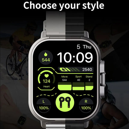 New D8 Bluetooth headset smart watch two-in-one full-screen touch Bluetooth call heart rate blood oxygen bracelet headset