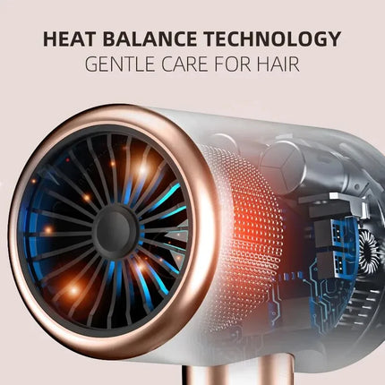 Hair Dryer High-Speed Electric Turbine Airflow Low Noise Constant Temperature And Quick Drying Suitable For Home Salons