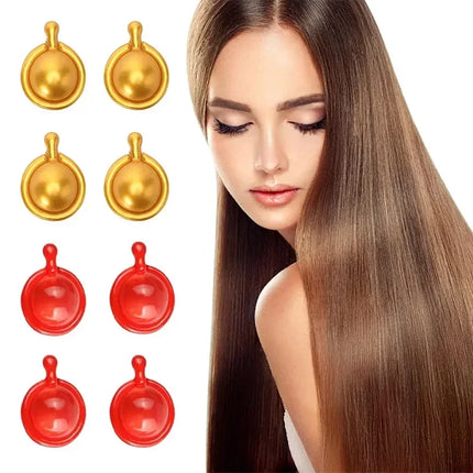 Magic Hair Vitamin Capsule Keratin Oil Fast Restore Hair Soft Smooth Shiny Deep Moisturizing Frizzy Dry Scalp Hair Repair Care