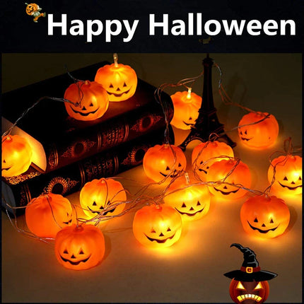 Small Pumpkin String Lights Halloween Carnival Pumpkin Lantern String Bar Decorations Pumpkin Lantern Glowing Small String Light