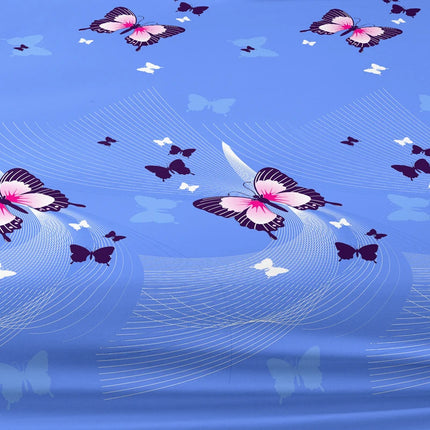 1 piece of exquisite butterfly dance pattern frosted bedsheet, bedroom printed bedspread, bedding (excluding pillowcases)