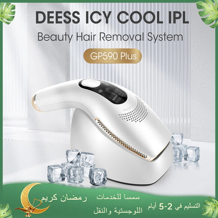 DEESS GP590 PLUS Unlimited Flashes Laser Epilator Permanent Painless Cool IPL Hair Removal Machine 0.9s With 3 Lenses(HR+AC+SR)