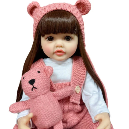 Lifelike Reborn Dolls Realistic Full Silicone Baby Bebe Vinyl 50CM Newborn Girl Doll Princess Toddler Toy Gift