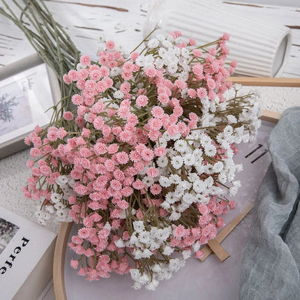 90 Mini Heads Gypsophila Artificial Flowers Wedding DIY Bouquet Decoration Baby Breathing Flower Home Flower Arrangement