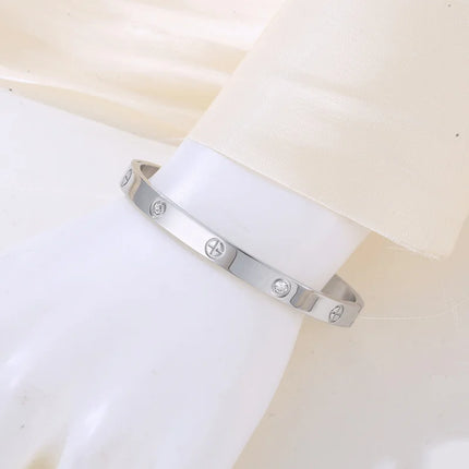 Simplicity Cuff Bracelets For Women Stainless Steel Charm 2023 Fashio Jewellery Accessories