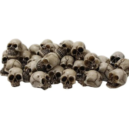 20 Pieces Mini Skulls Decor Skeleton Heads Realistic Skeleton Skulls Crafts Decoration For Flower Pot Home Halloween Decoration