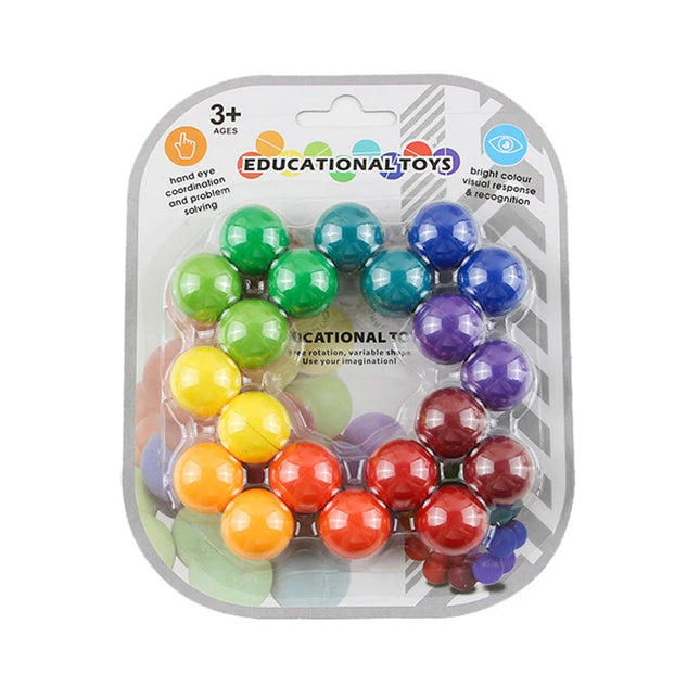 Inseparable Rainbow Ball Sensory Fidget Toys For Anxiety Autism cubo Antiestres Juguetes Antiestrés Para Niños