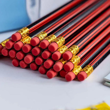 10Pcs /Lot Sketch Pencil Wooden Lead Pencils HB Pencil with Eraser Children Drawing Pencil School Writing Stationery