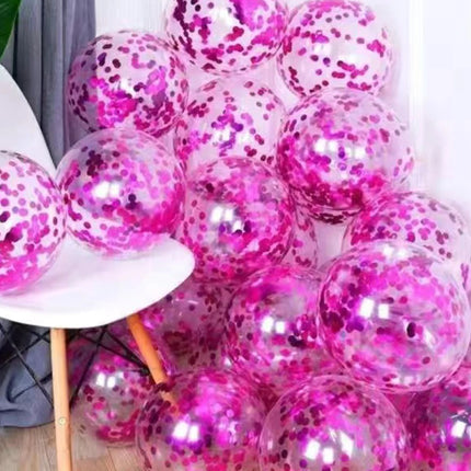 10pcs 12 Inch Sequin Transparent Confetti Latex Balloons Wedding Birthday Party Decorations