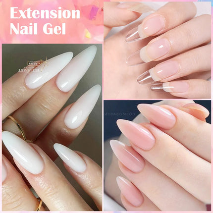 LILYCUTE 7ML Quick Extension Gel Nail Polish Set With Extend Form Mold Tools Kit French Finger Prolong All For Manicure Tool Kit