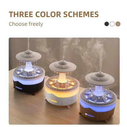 Rain Cloud Night Light humidifier with raining water drop sound and 7 color led light essential oil diffuser aromatherapy