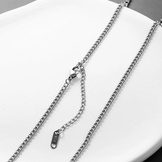 Stainless Steel Gold color Chain Necklace for men Long Chain Choker Men Collar Neck Lace Diy Pendant Silver Color Cord Lobster