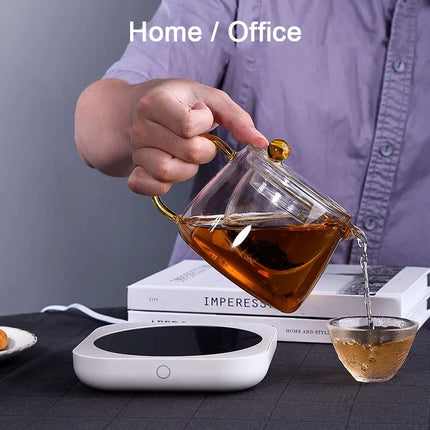 New Coffee Mug Warmer for Milk Tea Teapot Electric Heating Cup Plate High Temperature 80 Degree Celsius for Home Office Desk Use