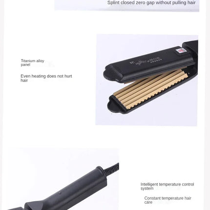 Ceramic Crimper Iron For Fluffy Hairstyle Curling Iron Corrugation Plate Crimper Hair Irons Anti Static Hair Crimping Iron